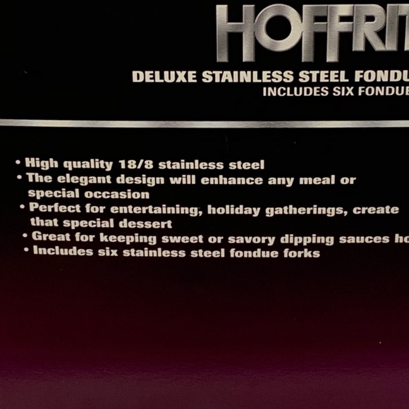 Hoffritz Deluxe  Stainless Steel Fondue Set - Picture 4 of 10